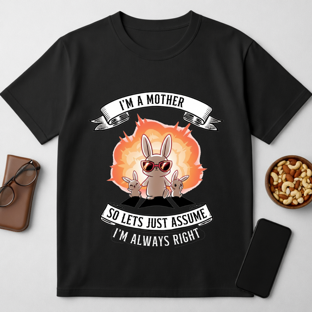 Mom always right - round neck T-Shirt