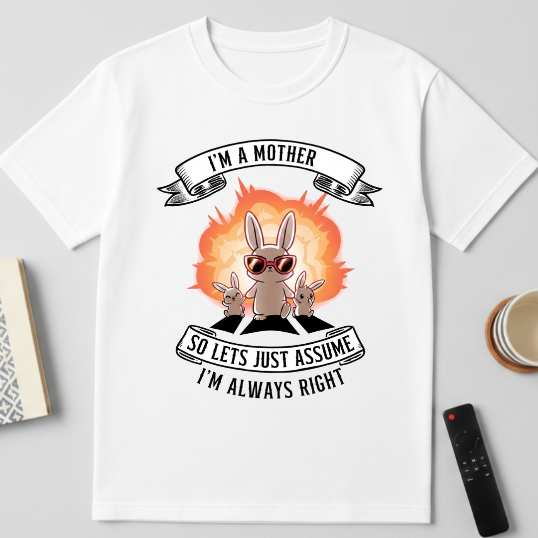Mom always right - round neck T-Shirt