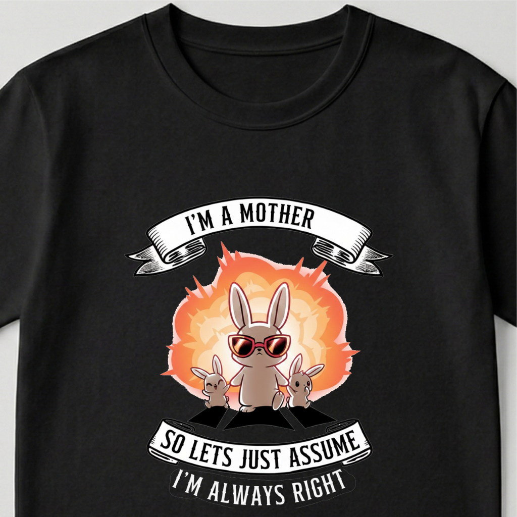 Mom always right - round neck T-Shirt