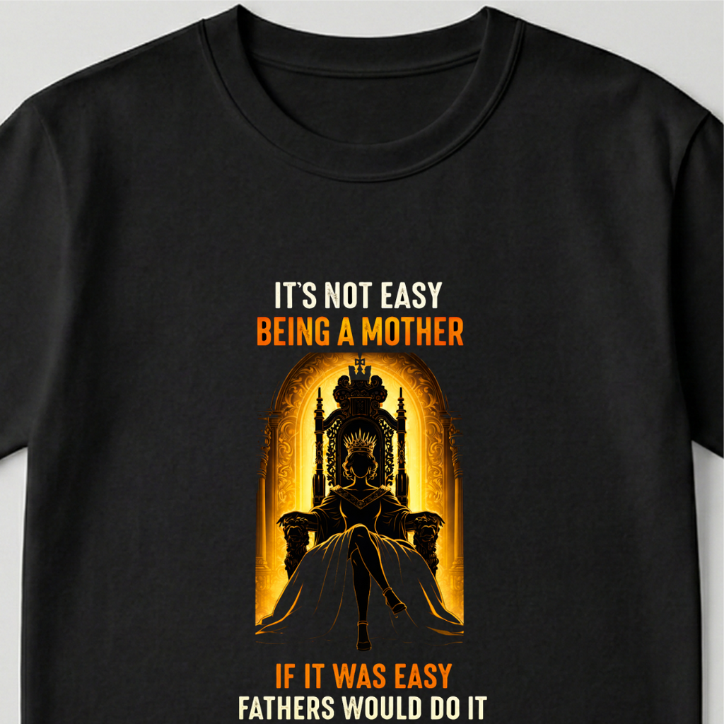 not easy being a Mom - round neck T-Shirt