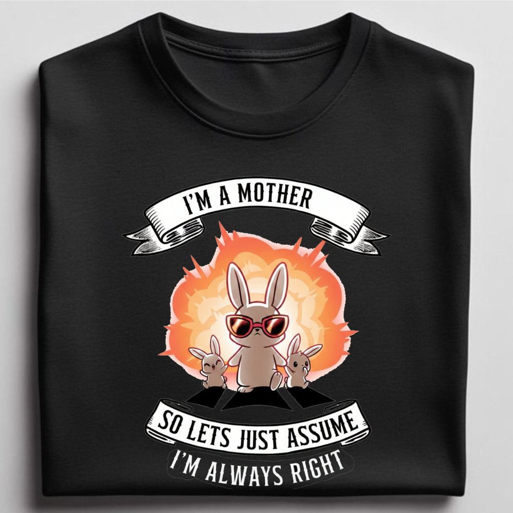 Mom always right - round neck T-Shirt