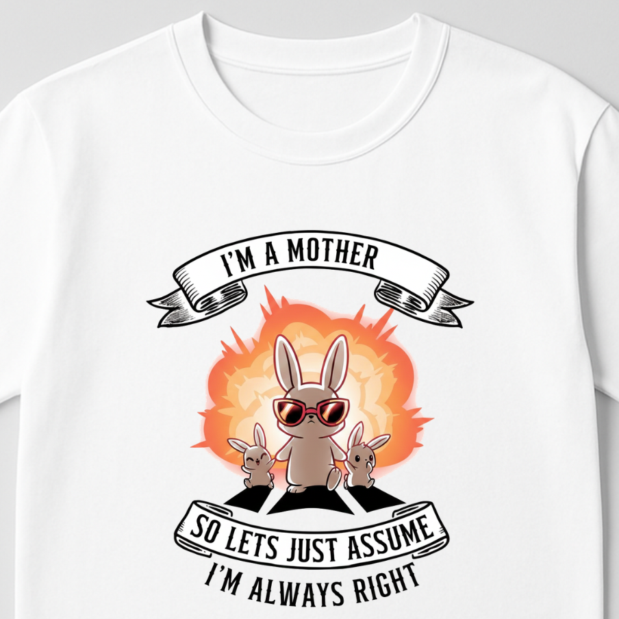 Mom always right - round neck T-Shirt