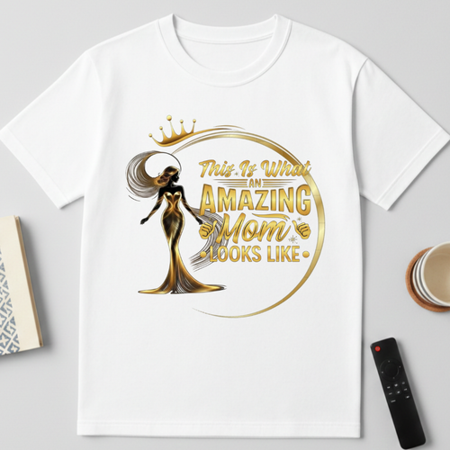 Amazing Mom - round neck T-Shirt