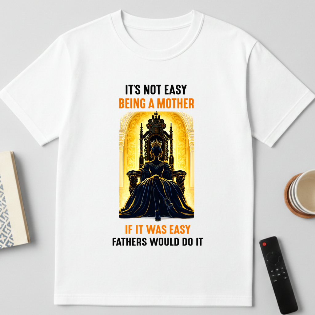not easy being a Mom - round neck T-Shirt