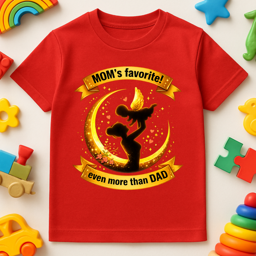 Mom's Fav - round neck kids T-Shirt