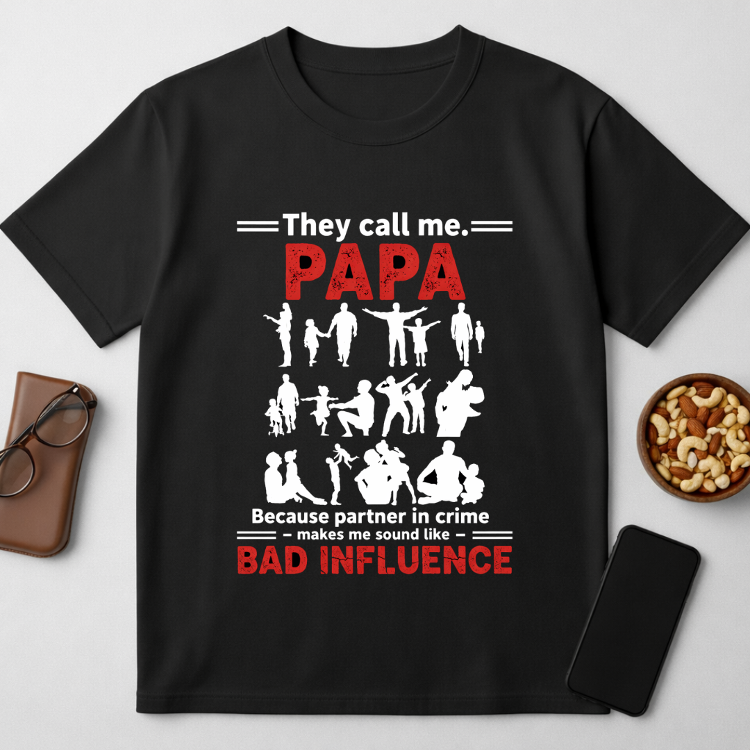 Papa Partner in crime - round neck T-Shirt