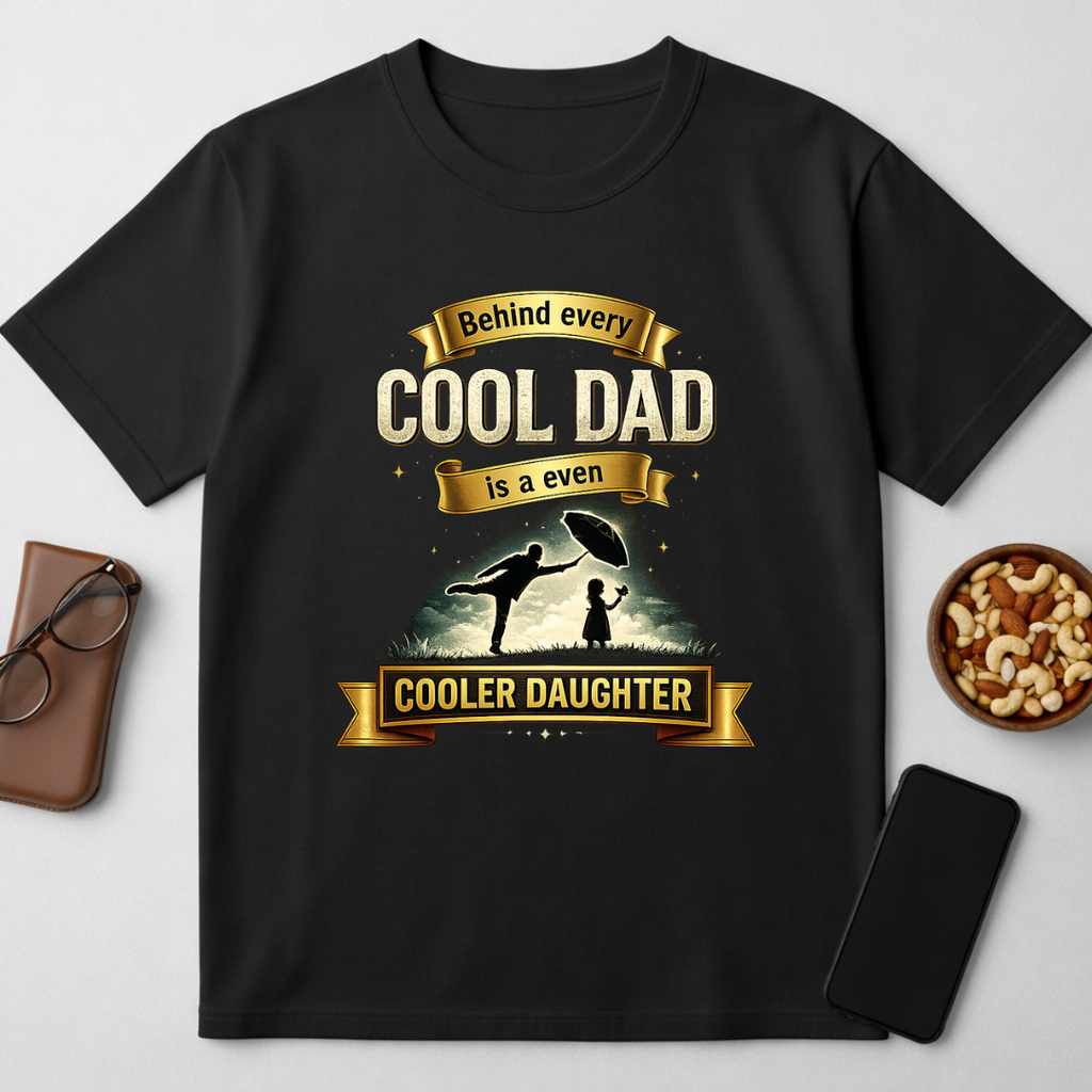 Cool Dad Cooler Daughter - round neck T-Shirt