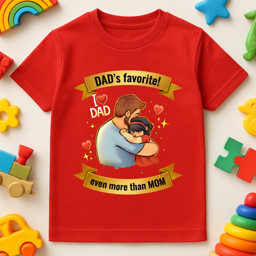 Dad's Favorite - round neck kids T-Shirt