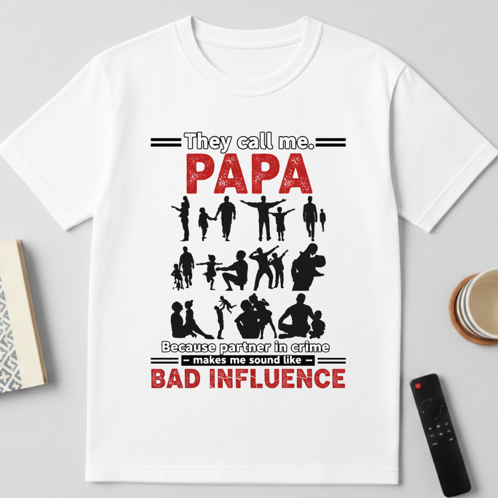 Papa Partner in crime - round neck T-Shirt