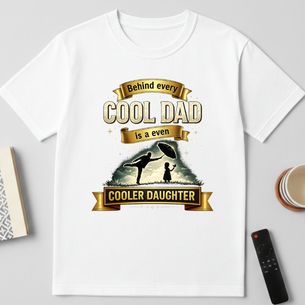 Cool Dad Cooler Daughter - round neck T-Shirt