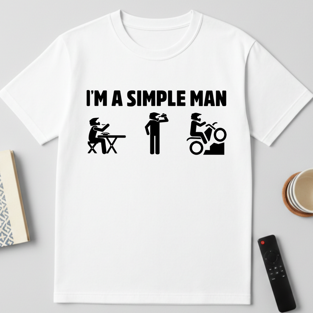 Simple man - round neck T-Shirt