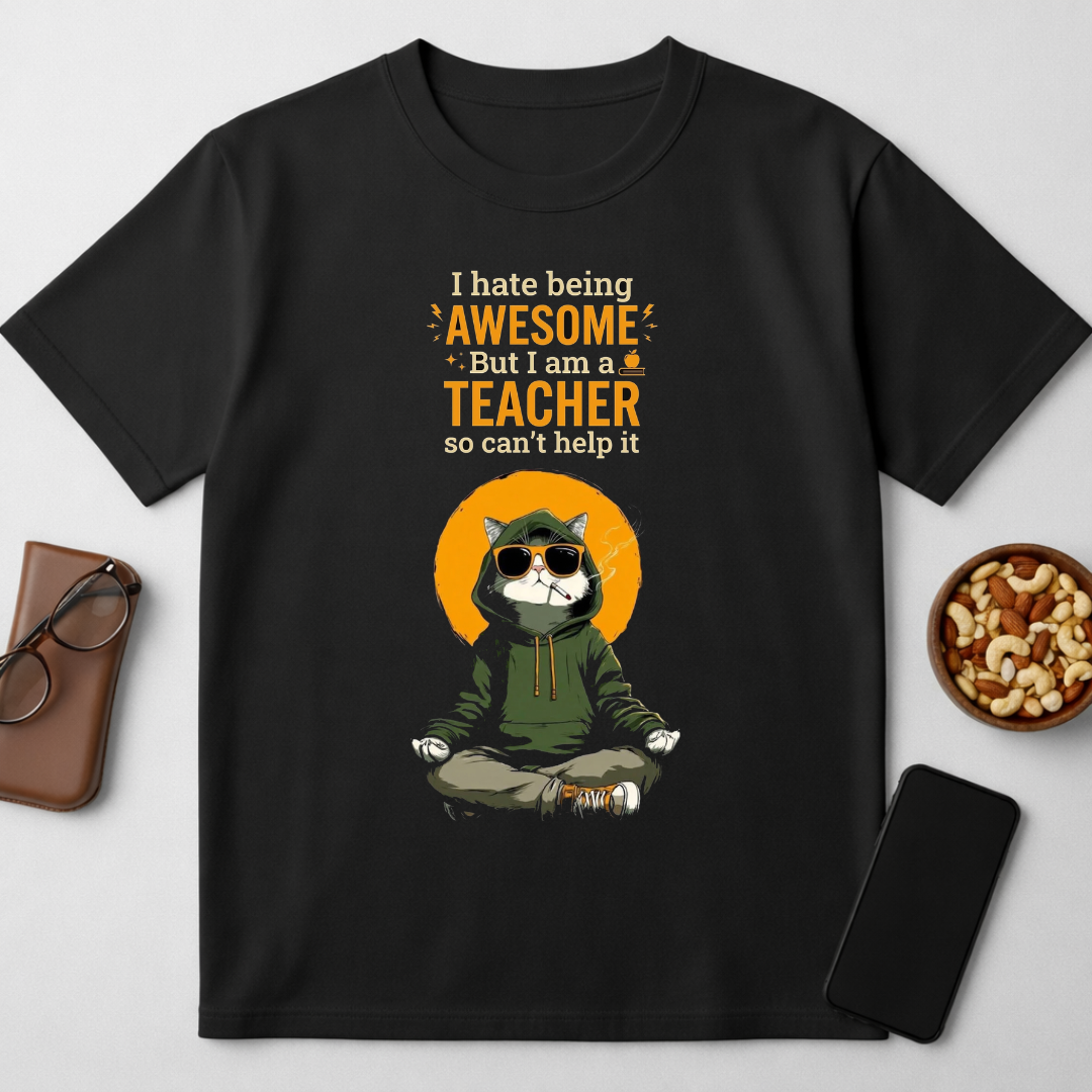 Awesome Teacher - round neck T-Shirt