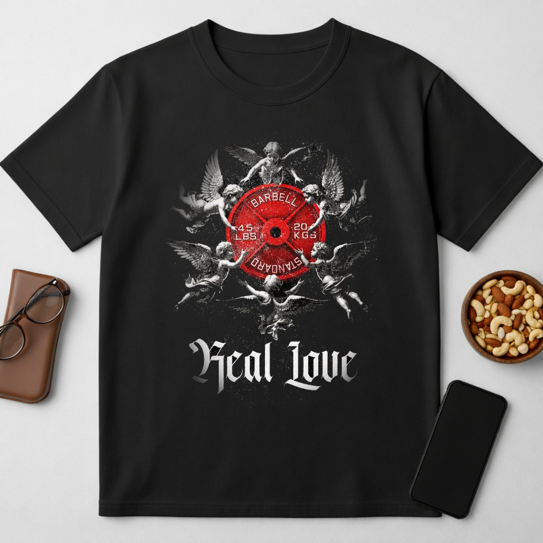 Gym real love - round neck T-Shirt