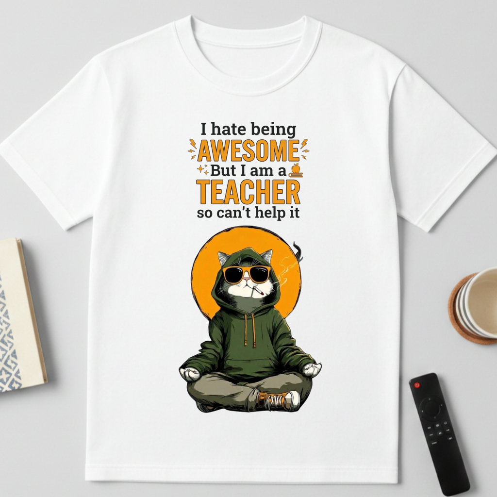 Awesome Teacher - round neck T-Shirt