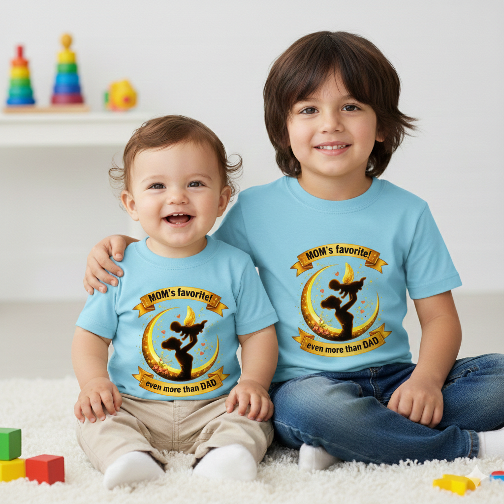Mom's Fav - round neck kids T-Shirt