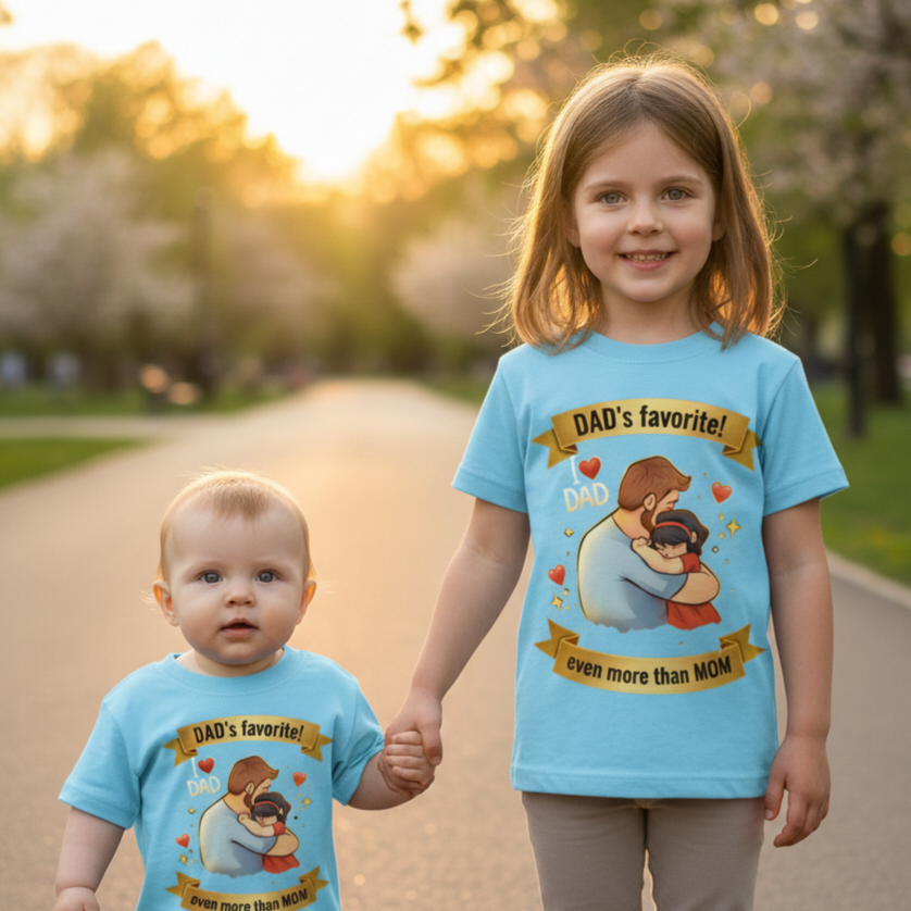 Dad's Favorite - round neck kids T-Shirt