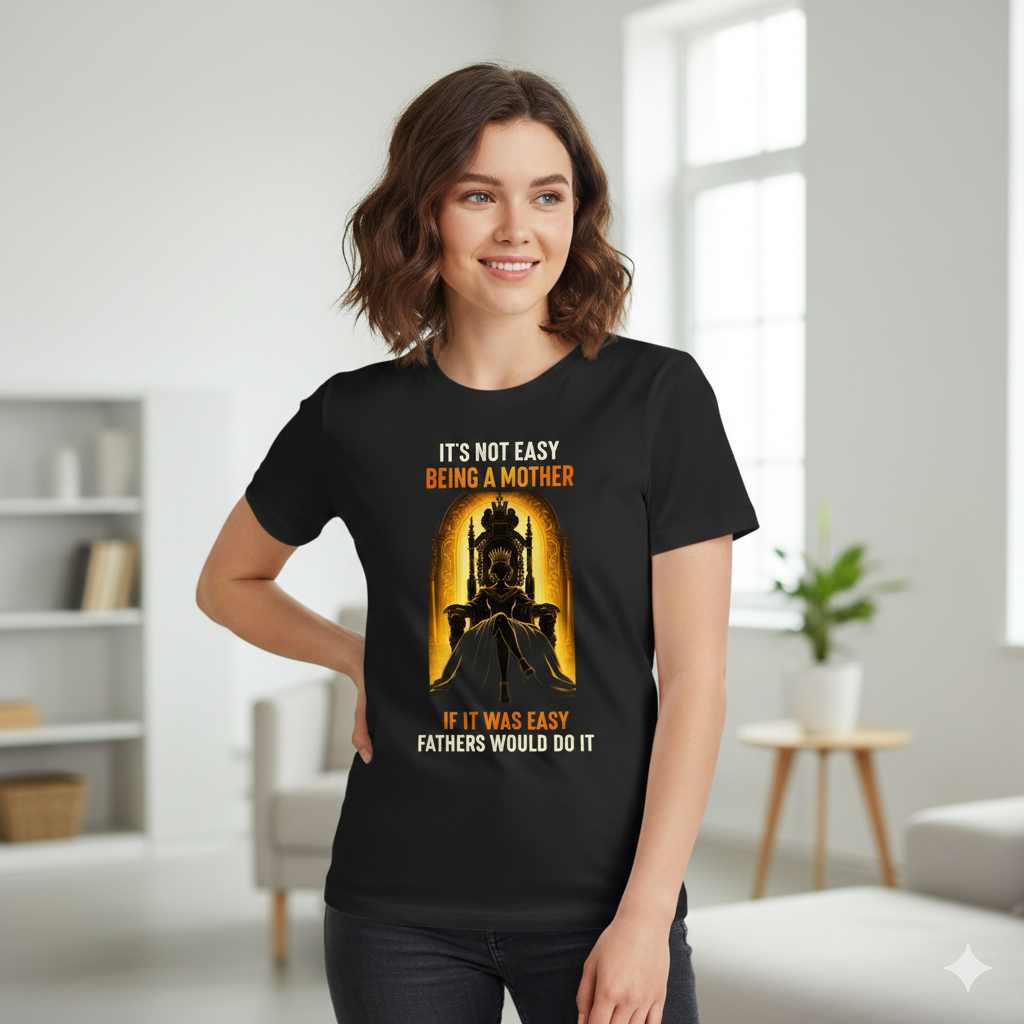 not easy being a Mom - round neck T-Shirt