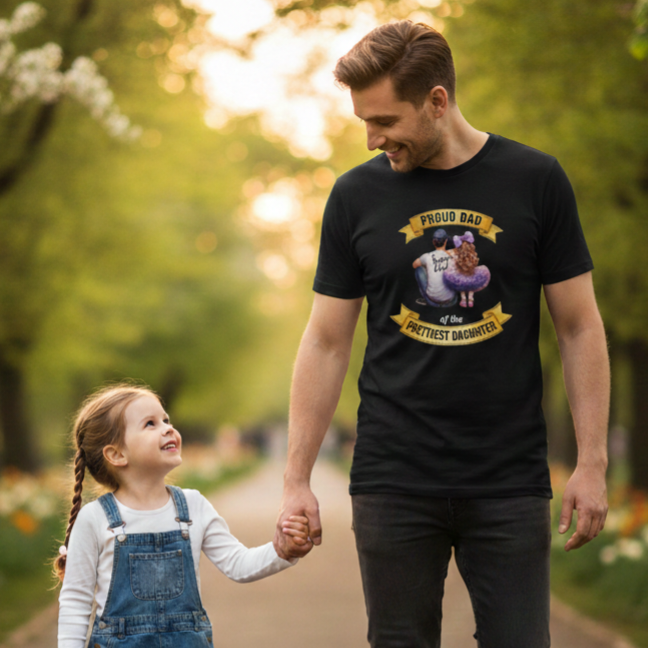 Proud Dad - round neck T-Shirt