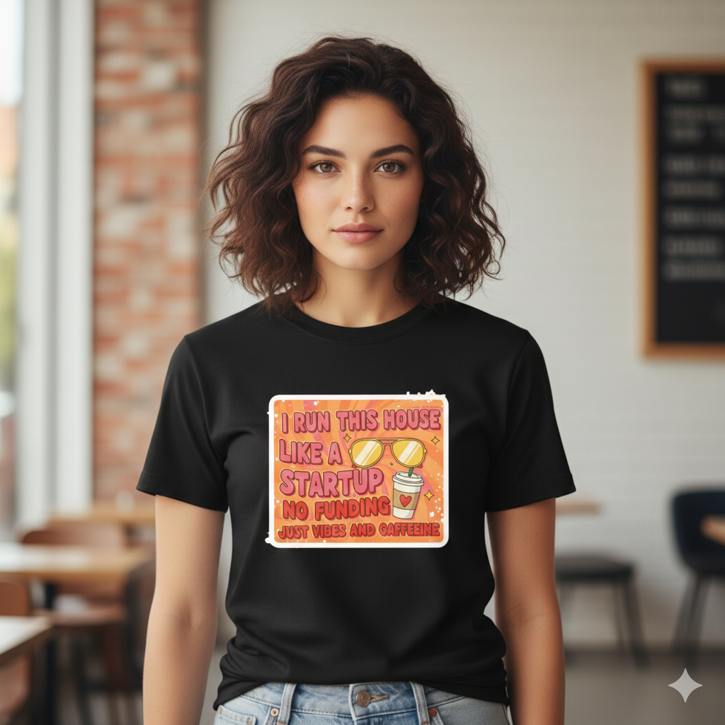 I Run this house - round neck T-Shirt